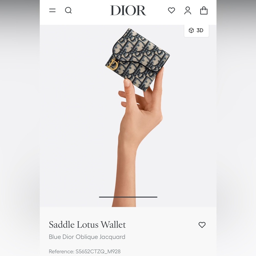 Christian Dior saddle lotus wallet